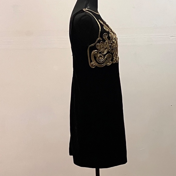Scott McClintock, black and gold velvet dress - Picture 10 of 13